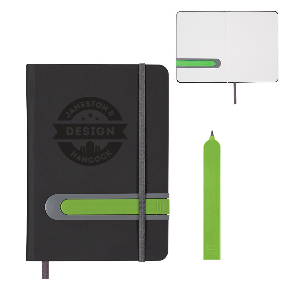 Add Your Logo: Tucked Away Pen and Journal Set